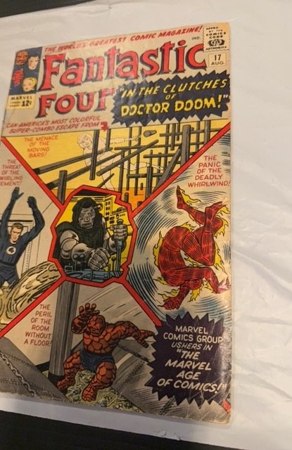 Fantastic Four #17 (1966) vs Dr doom see dewcription