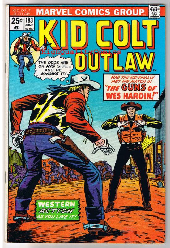 KID COLT OUTLAW #183, FN, Western, Gunfights, more in store