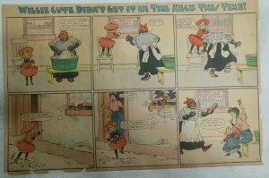 Willie Cute Didn't Get In The Nick Of Time! from 1905 Full Color Half Page Size!