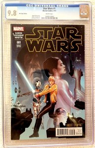 ?~MARVEL~STAR WARS #1 (2015)~?~HOT TOPIC~RECALLED~PAUL RENAUD TRADE~CGC 9.8~?