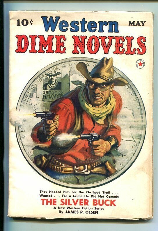 WESTERN DIME NOVELS-#1-MAY 1940-PULP FICTION-SOUTHERN STATES PEDIGREE-fn+