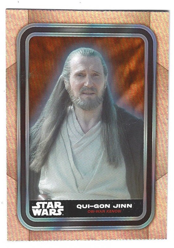 2023 Topps Star Wars Flagship Rainbow Foil #85 Qui-Gon Jinn