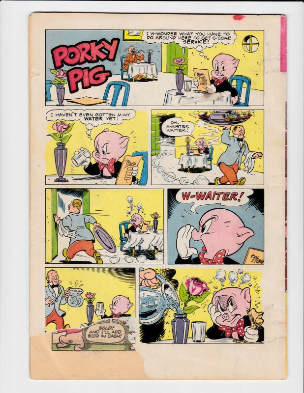 Porky Pig #1 Gold Key 2nd print 1965 GD 2.0 Looney Tunes. Mouse of Monte Cristo.