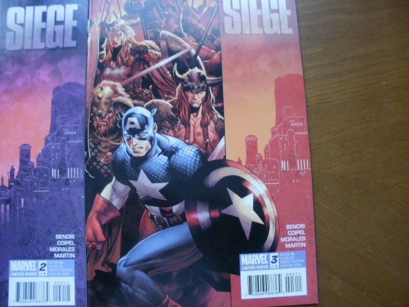 5 Marvel Limited Series Comic: SIEGE #1 2 3 4 (2010 Complete Set) & #200 What If