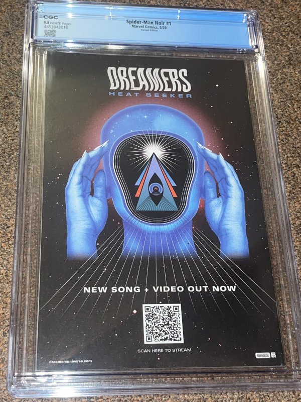 Spider-Man Noir 1 (2020), Rare Javier Garron 1:50 Variant, CGC Graded 9.8