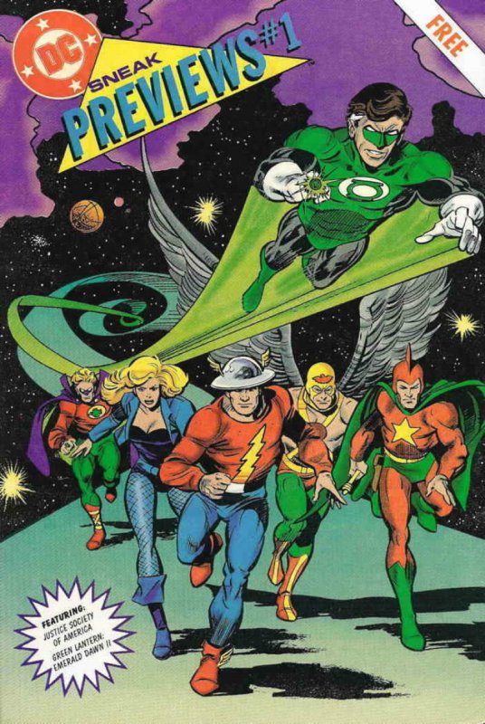 DC SNEAK PREVIEWS #1, VF/NM, 1991, Justice Society of America, Green Lantern