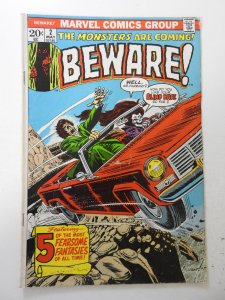 Beware! #2 (1973) VG- Condition moisture stain