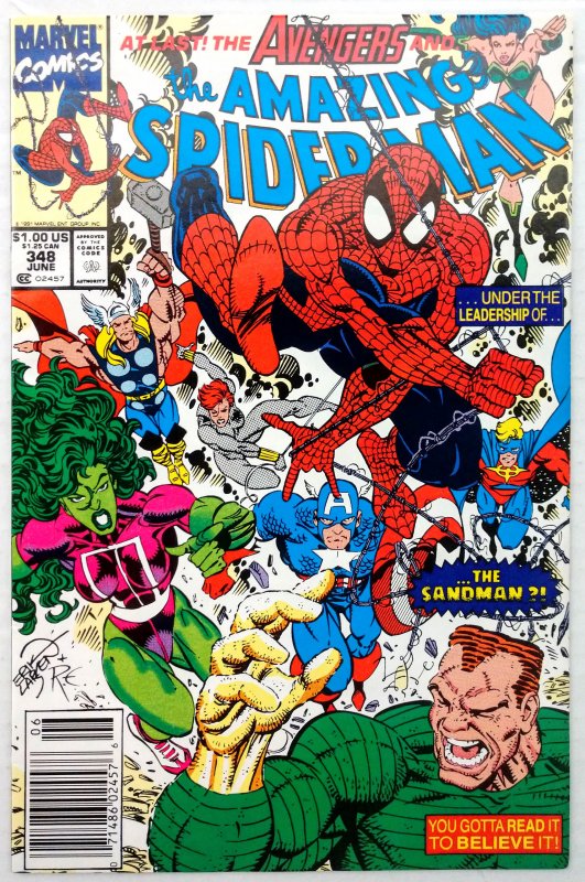 The Amazing Spider-Man #348 NEWSSTAND (VF/NM)(1991)