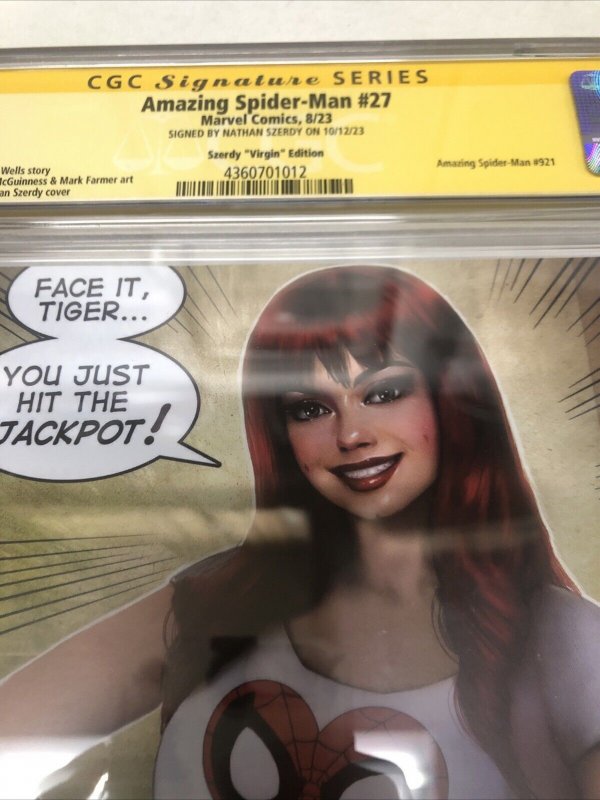 Amazing Spider-Man (2023) # 27 (CGC 9.8 SS) Signed Nathan Szerdy • Virgin Editio