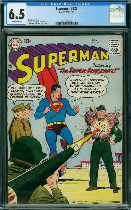 Superman #122  (CGC 6.5) 1958 Classic Early Silver Age DC