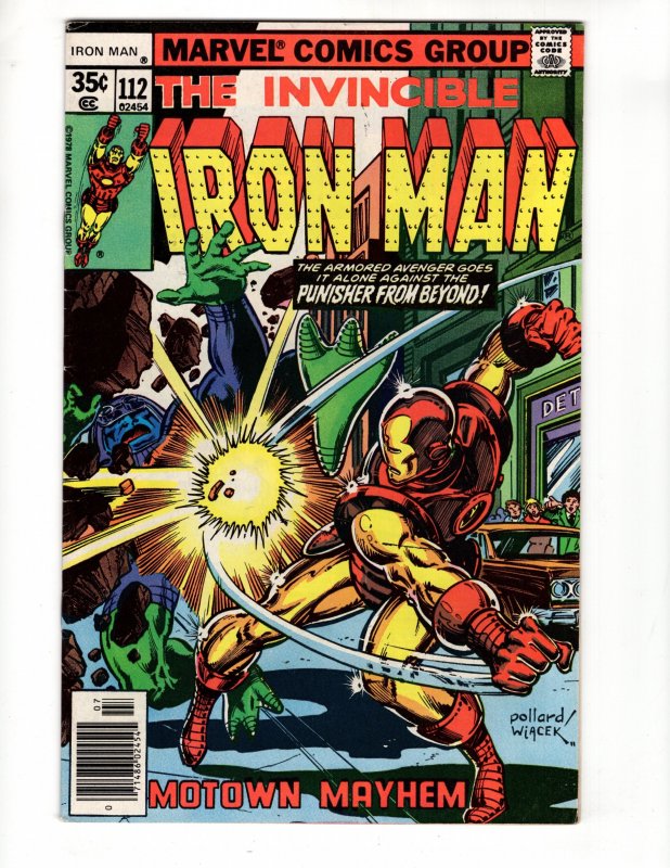 Iron Man #112 (1978) VF MOTOWN MAYHEM! Great Keith Pollard Cover !!!