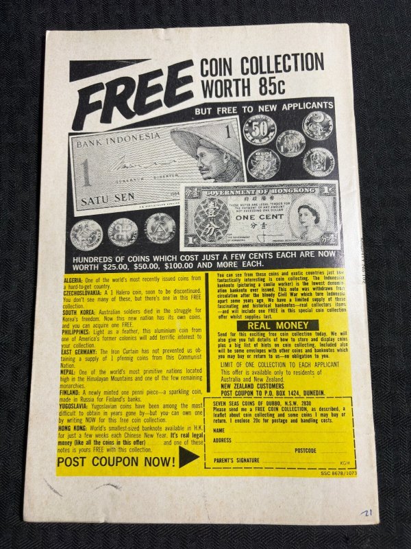 Vintage MIGHTY Planet Australian Comic #102 VG+ 4.5 Jack Kirby Superman