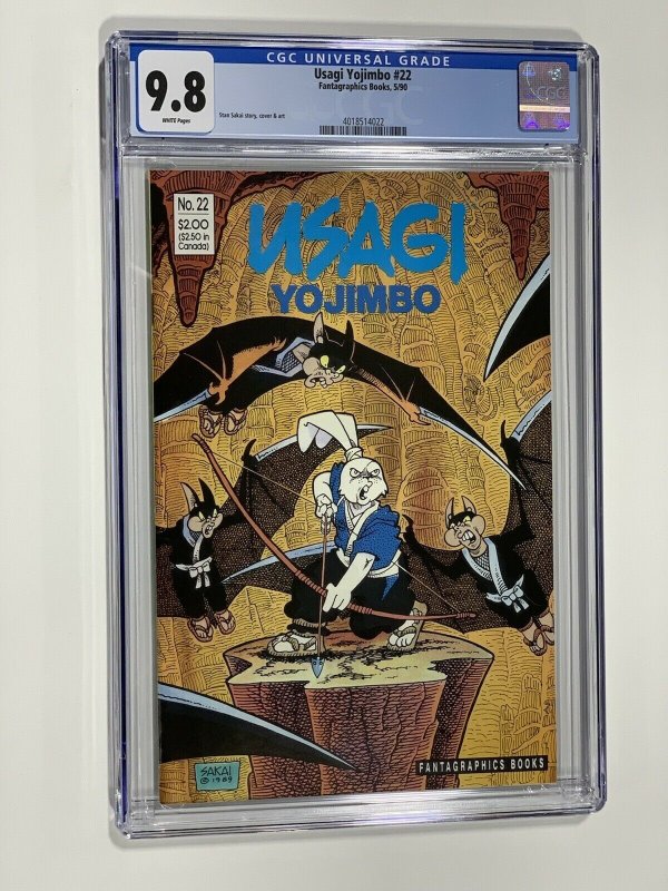 Usagi Yojimbo 22 cgc 9.8 1990 fantagraphics white pages