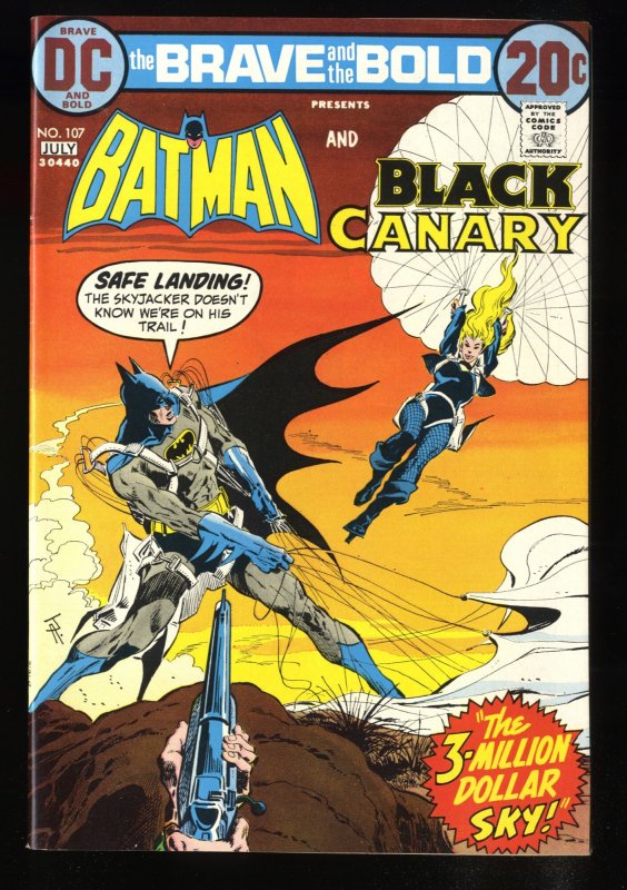 Brave And The Bold #107 NM 9.4 White Pages Batman Black Canary!