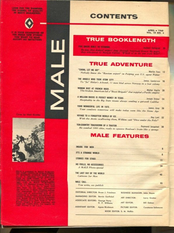Male 4/1960-Atlas-Mort Kunstler-James Bama-Bruce Minney-pulp thrills-cheeseca...