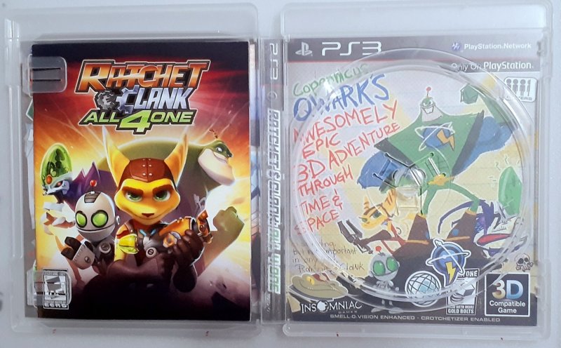 Ratchet Clank All 4 One Sony PS3 Video Game Comics Toy Collectible CD Case Only