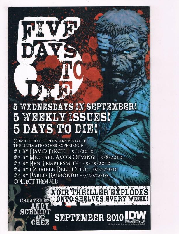 Five Days To Die # 1 IDW Comic Books Awesome Issue Modern Age WOW!!!!!!!!!!! S23