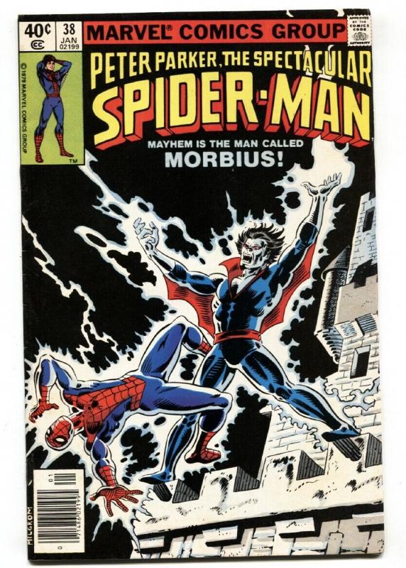 SPECTACULAR SPIDER-MAN #38 Comic Book 1979 Morbius issue-VF