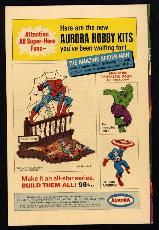 Strange Tales #152 VF- 7.5 Bill Everett Cover! Supreme Hydra!