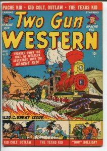 TWO GUN WESTERN #8-1951-ATLAS-APACHE KID-DOC HOLIDAY-KID COLT-TEXAS KID-vg minus