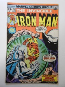 Iron Man #75 VG Condition moisture stain