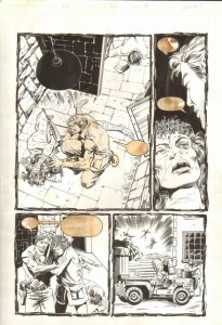 X-O Manowar #32 p.2 - Prisoner Escape - 1994 art by Rik Levins