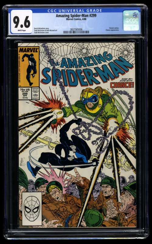 Amazing Spider-Man #299 CGC NM+ 9.6 White Pages 1st Venom Cameo!