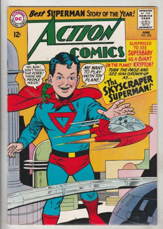 Action Comics #325 (Jun-65) VF+ High-Grade Superman, Supergirl