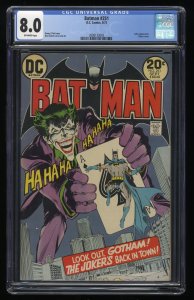 Batman #251 CGC VF 8.0 Off White Classic Neal Adams Joker Cover!