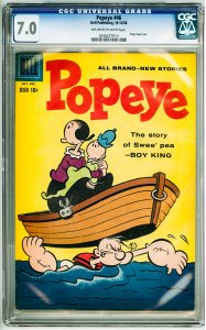 Popeye #46 (1958) CGC 7.0! OWW Pages!