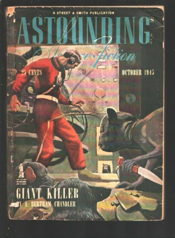 Astounding Science-Fiction 10/1945-Murray Leinster-A.E Van Vogt pulp fiction-G 