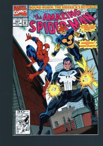 Amazing Spider-Man #357 - Mark Bagley Cover. Punisher, Nova App. (9.2 OB) 1991