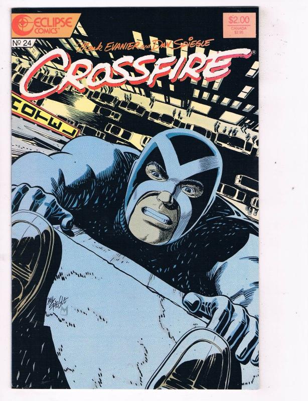 Crossfire #24 VF/NM Eclipse Comics Comic Book Evanier 1985 DE47 AD33