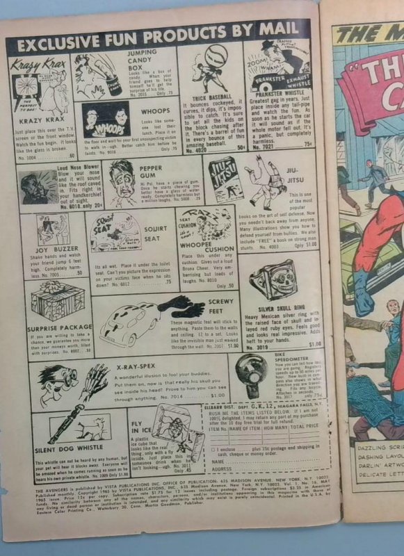 Avengers #16, VG- New Line Up Begins Marvel Comics, May 1965 JR1