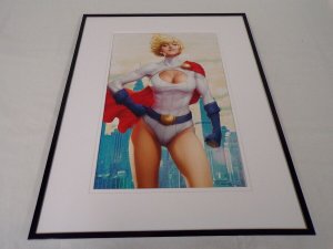 Power Girl Framed 16x20 Poster Display DC Comics Artgerm