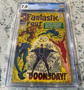 Fantastic Four # 59 CGC Graded 7.0 Marvel Comic Book 1967 Inhumans Dr. Doom JH28