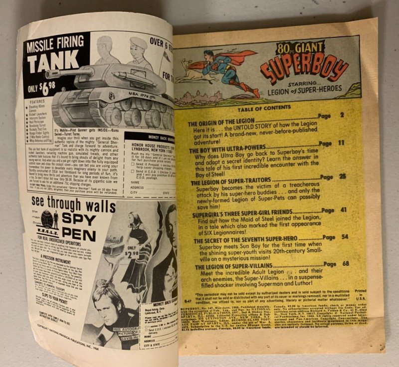 Superboy #147 Marvel 1st Series 3.0 (1968)