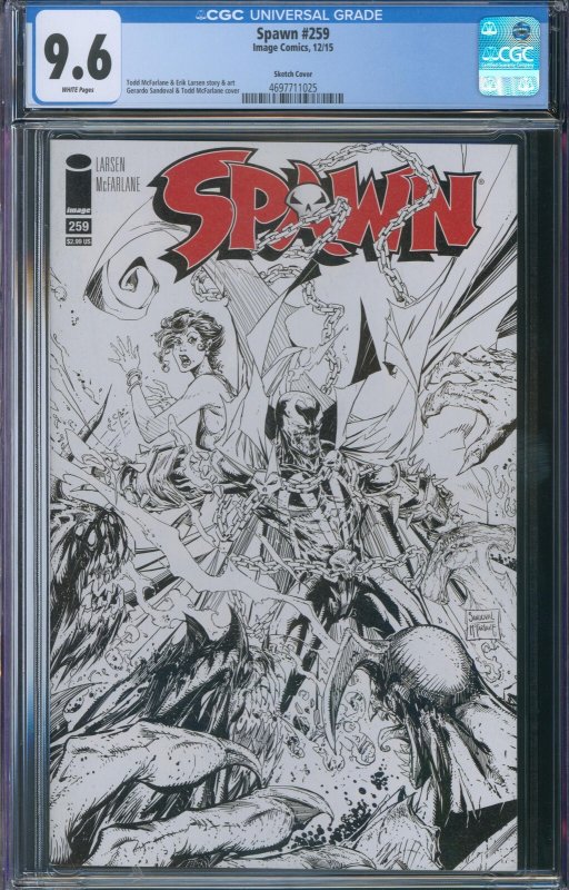 Spawn #259 CGC 9.6 - Sketch Cover