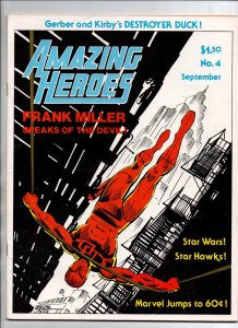 Amazing Heroes #4 - Star Wars comic strip - Frank Miller cover - 1981 - VF