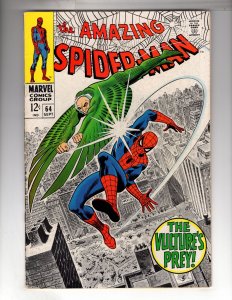 The Amazing Spider-Man #64 (1968) THE VULTURE'S PREY! / CR500-MC#77