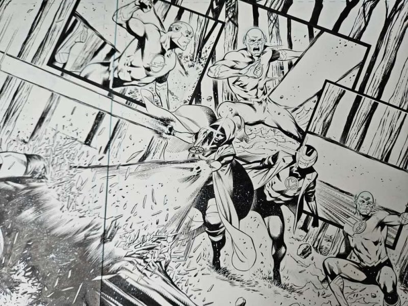 The Flash #78 Cover Spread (2 Boards) Original Art Rafa Sandoval 22x17 DC ?