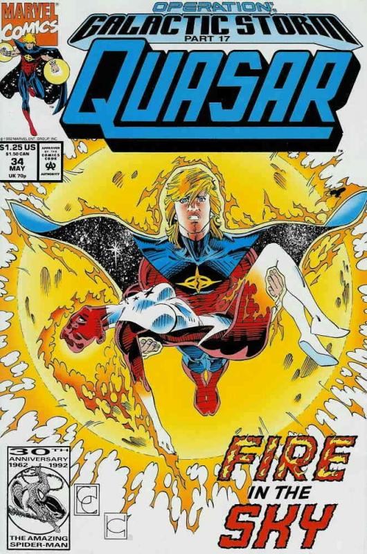 Quasar #34 VF; Marvel | save on shipping - details inside