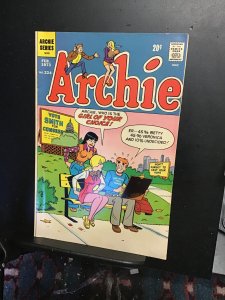 Archie #224 (1973) Betty Veronica and Archie voting cover! Mid grade! VG/FN Wow