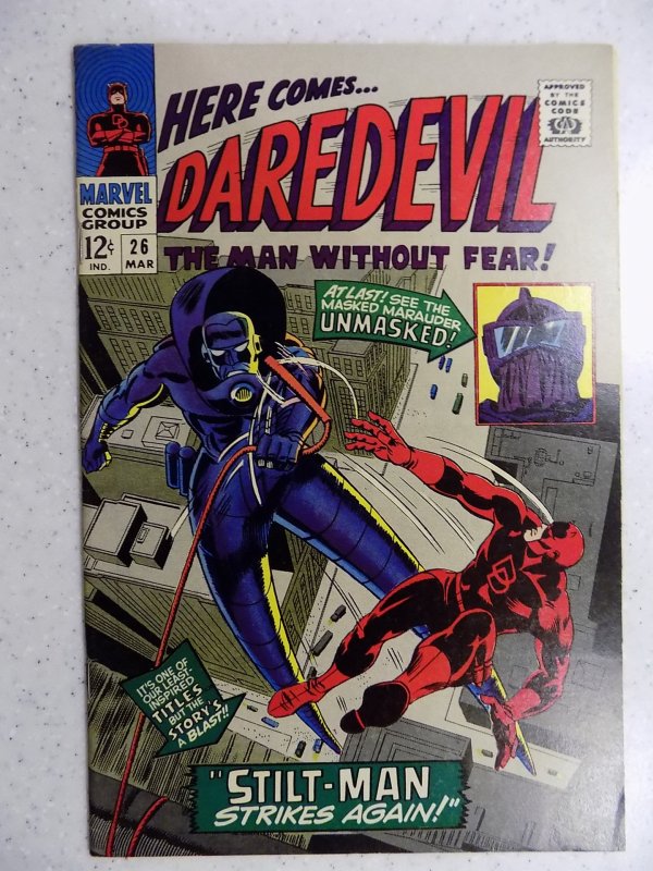 DAREDEVIL # 26 MARVEL SILVER FEAR ACTION ADVENTURE HI GRADE VF