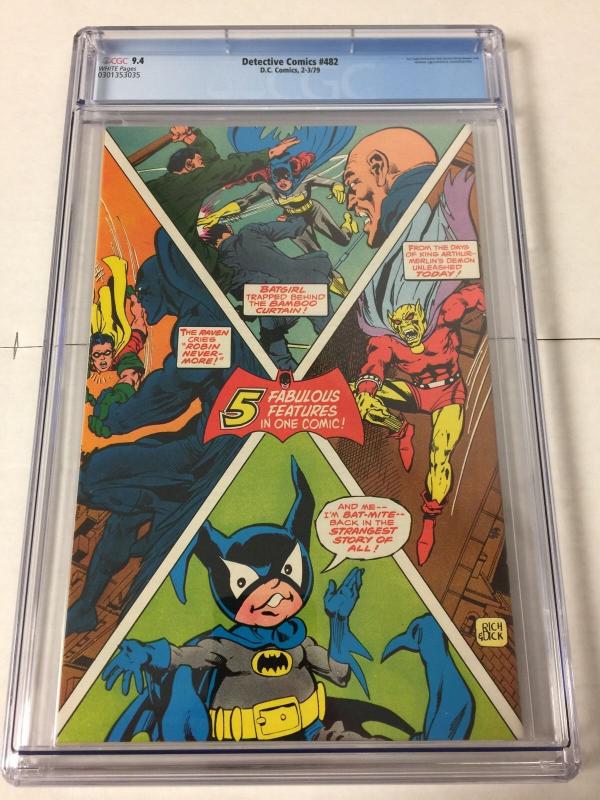 Detective Comics 482 Cgc 9.4 White Pages