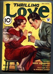 Thrilling Love Pulp May 1934-Earle Bergey soda shop cover-Pulp Magazine