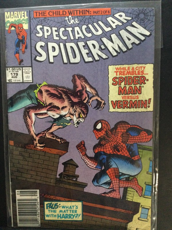 The Spectacular Spider-Man #179 Newsstand Edition (1991)