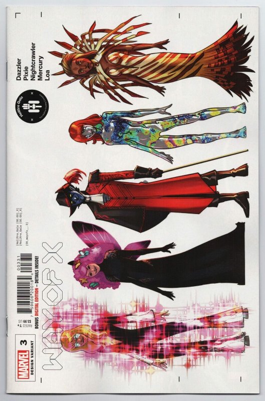 Way Of X #3 Quinn Character Design Variant | GALA (Marvel, 2021) NM
