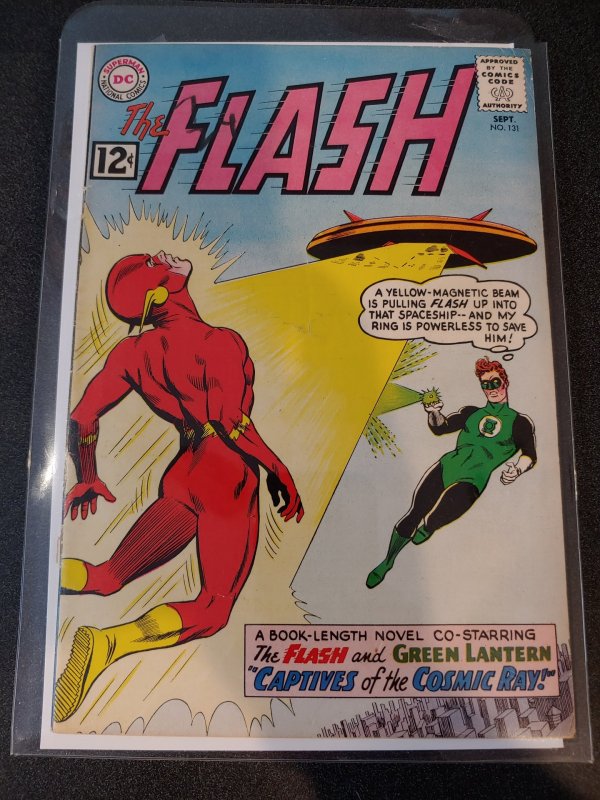 ​THE FLASH #131 (DC COMICS 1962) FINE SILVER AGE FLASH & GREEN LANTERN