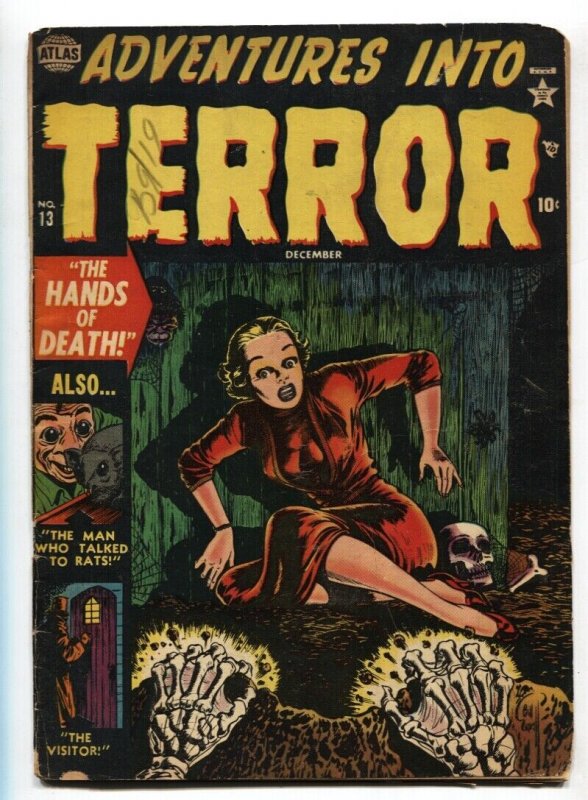 ADVENTURES INTO TERROR #13 1953 PRE-CODE HORROR-GGA cover!